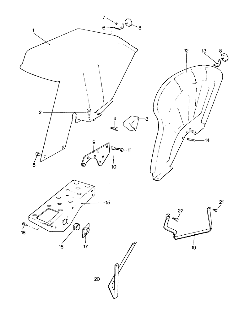 Схема запчастей Case IH 995 - (L10-1) - CHASSIS, STANDARD FENDERS AND FRAME PLATFORMS, 990, 995, 996 (12) - CHASSIS