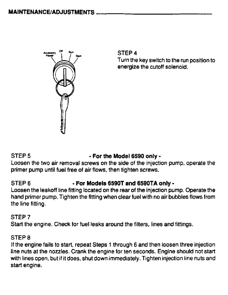 Схема запчастей Case IH 6590TA - (036) - MAINTENANCE, ADJUSTMENTS 