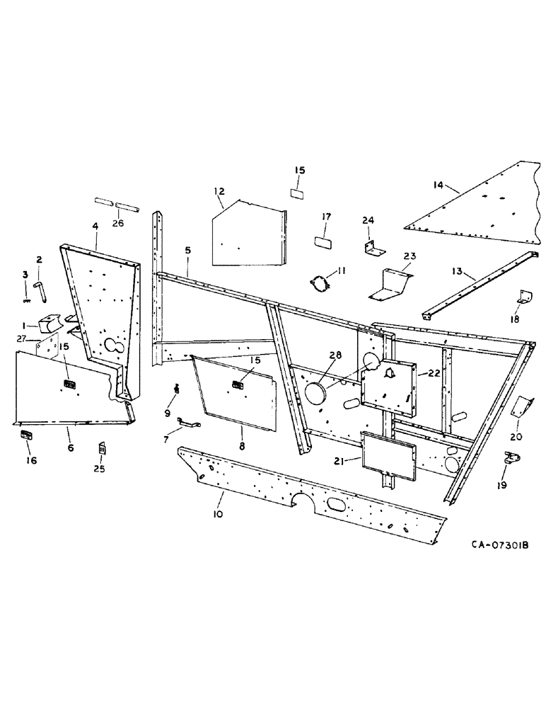 Схема запчастей Case IH 1470 - (20-01) - SEPARATOR, SEPARATOR SIDES Separation
