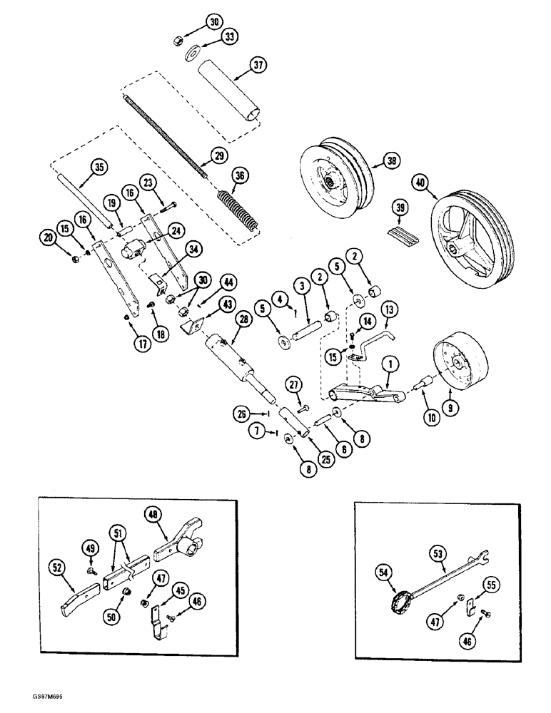 Схема запчастей Case IH 1660 - (9A-14) - SEPARATOR, DRIVE PULLEY AND IDLER (13) - FEEDER