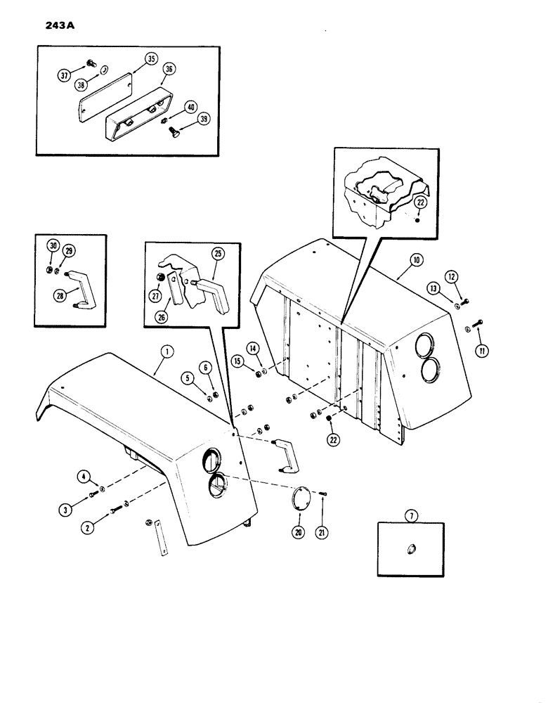 Схема запчастей Case IH 1070 - (243A) - FENDERS, 24" (09) - CHASSIS/ATTACHMENTS