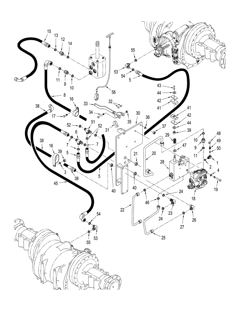 Схема запчастей Case IH STX375 - (07-10[01]) - 500 SERIES AXLE - PARK BRAKE CIRCUIT, WITHOUT DIFFERENTIAL LOCK, ASN JEE0102001, QUADTRAC TRACTOR (07) - BRAKES