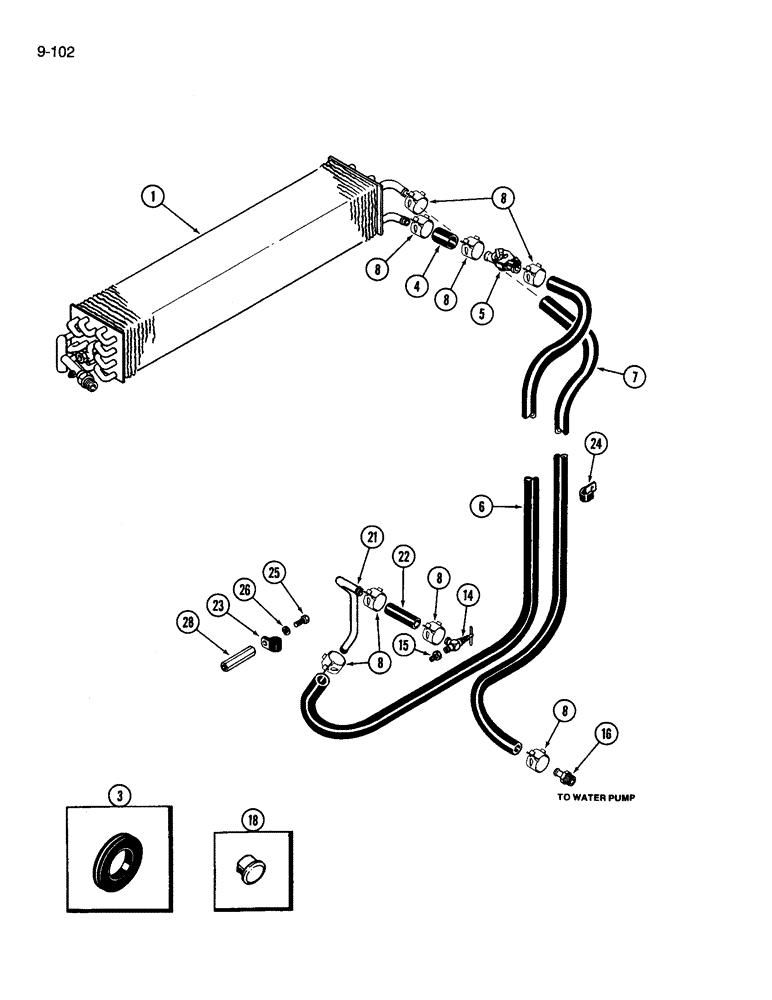Схема запчастей Case IH 3594 - (9-102) - CAB, HEATER (09) - CHASSIS/ATTACHMENTS