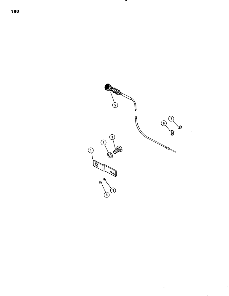 Схема запчастей Case IH 504BD - (190) - SHUT-DOWN CONTROL, MANUAL, RIGHT SIDE OR OPEN, LEFT SIDE AND REAR PANEL B, C, D (04) - ELECTRICAL SYSTEMS