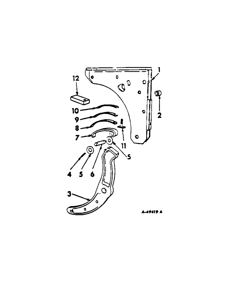 Схема запчастей Case IH 411 - (V-04[A]) - TRIP BEAM, ONE PER FURROW 