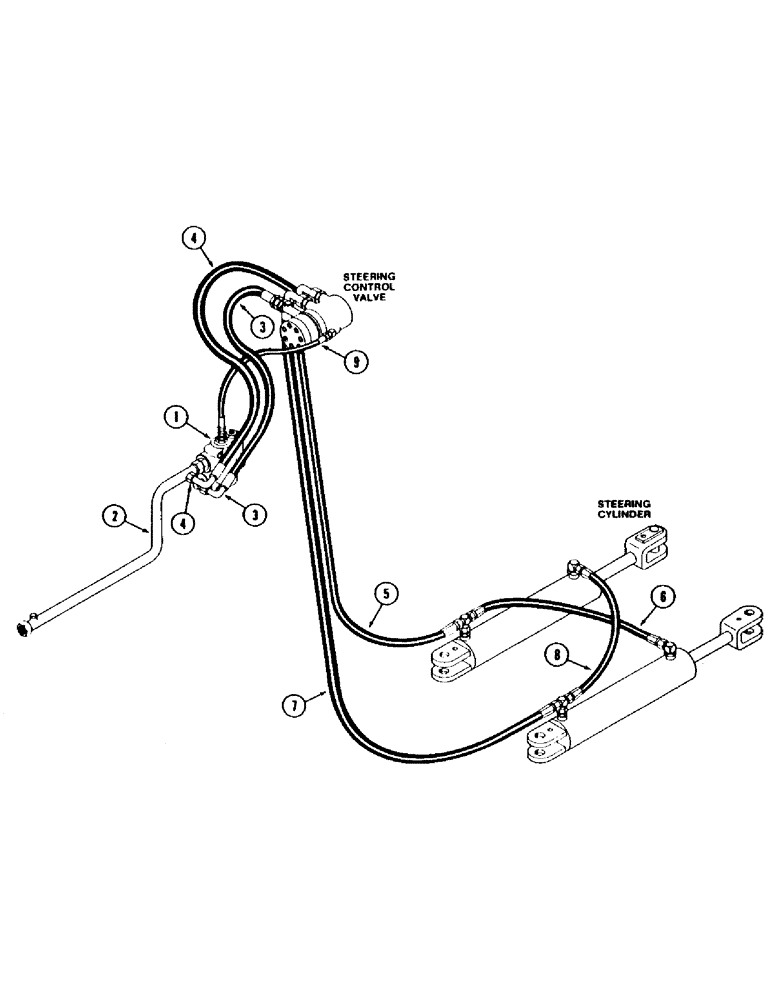 Схема запчастей Case IH 9180 - (1-16) - PICTORIAL INDEX, STEERING HYDRAULICS (00) - PICTORIAL INDEX