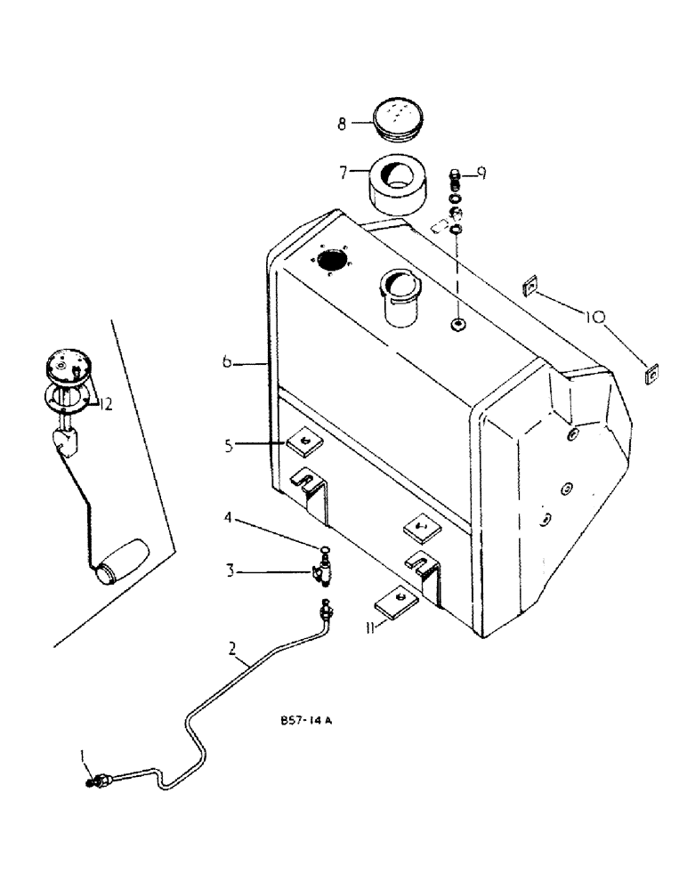 Схема запчастей Case IH 384 - (12-04) - POWER, FUEL TANK AND PIPING Power