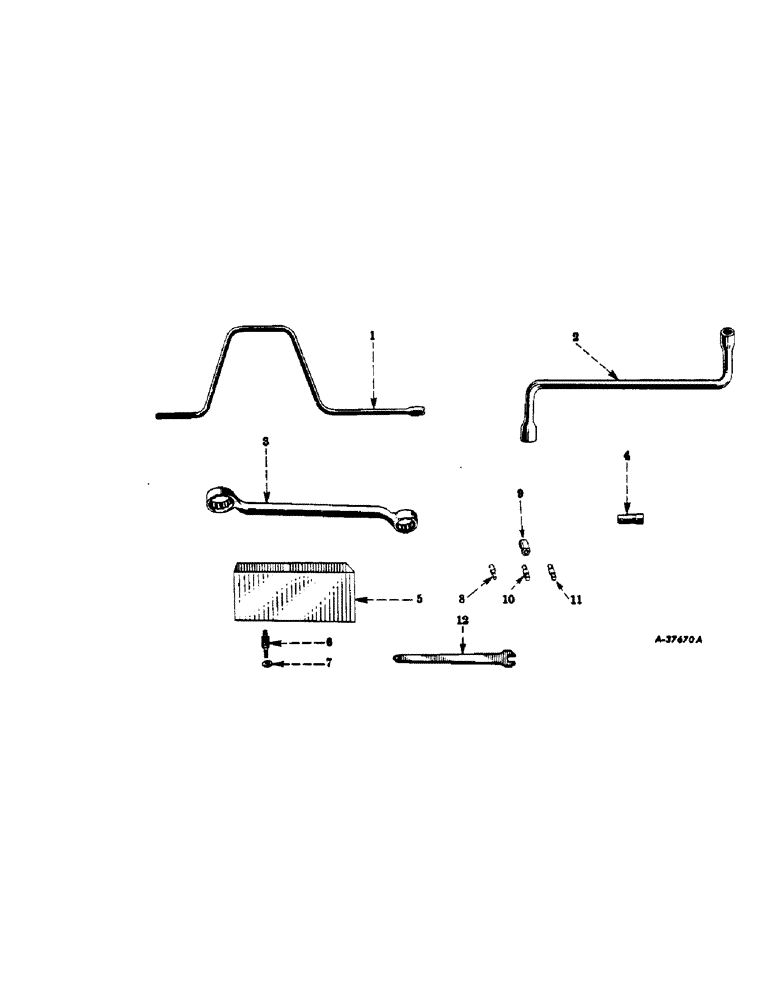 Схема запчастей Case IH 350 - (248A) - CHASSIS, TOOLS AND TOOL BOX (12) - CHASSIS