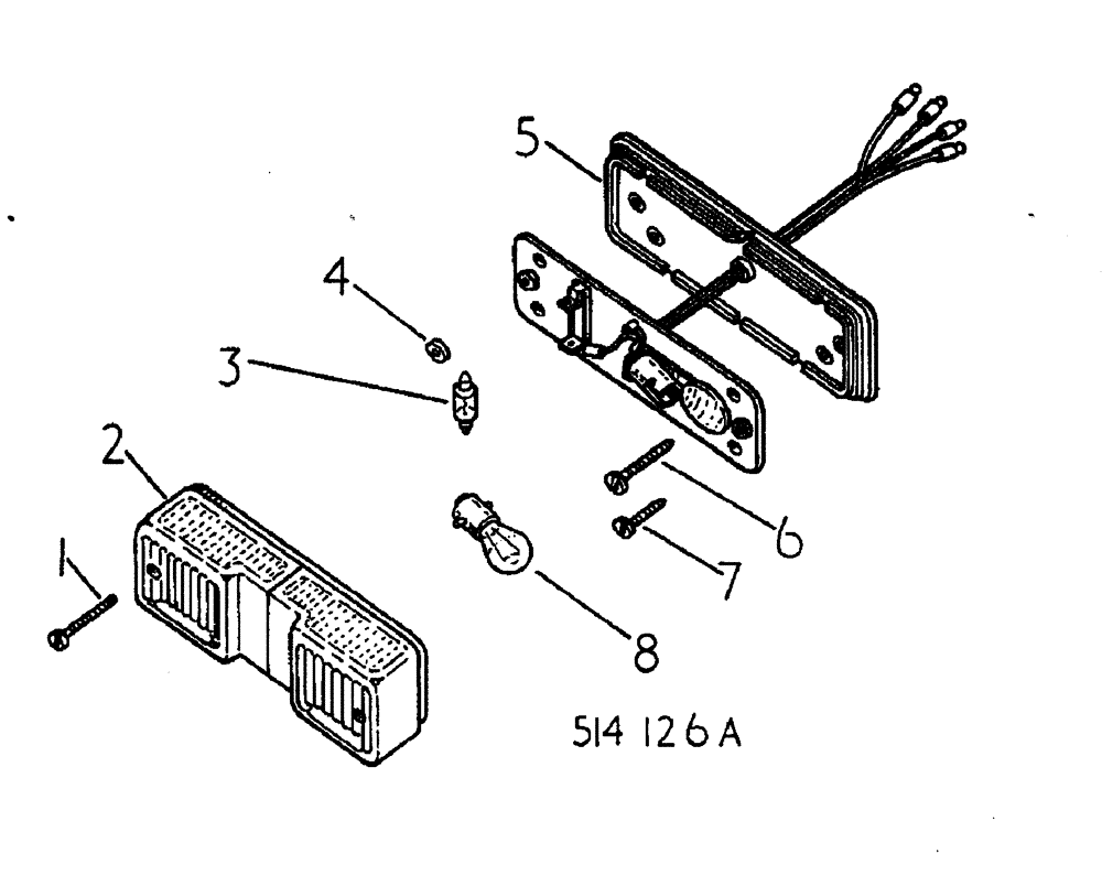 Схема запчастей Case IH 885 - (08-026) - FENDER WIRING & SIDE/FLASHER LIGHTS - DE-LUXE LIGHTING FOR MACHINES W/ FLAT TOP FENDER OR SAFETY CAB (06) - ELECTRICAL