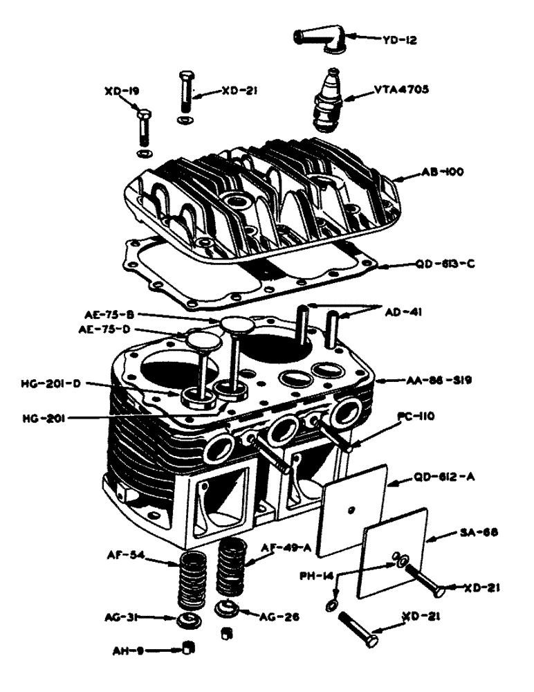 Схема запчастей Case IH 130 - (39) - CYLINDER BLOCK 