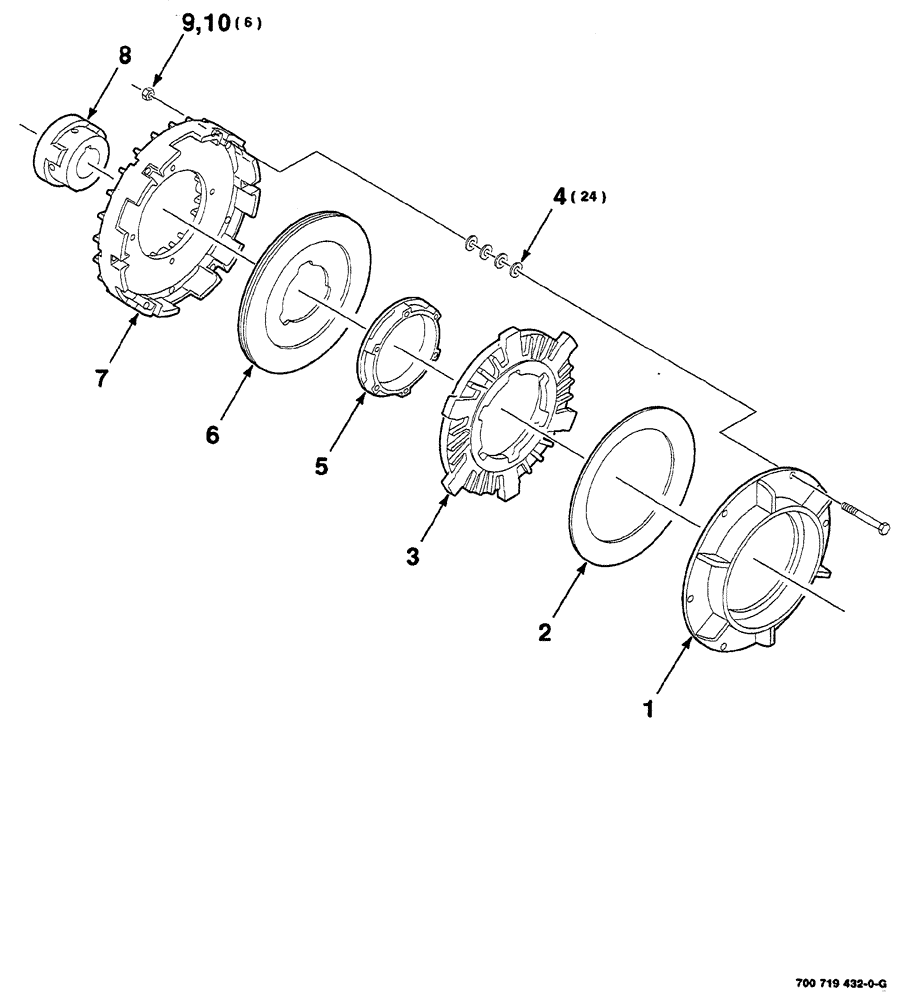 Схема запчастей Case IH RS561A - (2-018) - CLUTCH MOUNTING ASSEMBLY,  700719432 COMPLETE Driveline