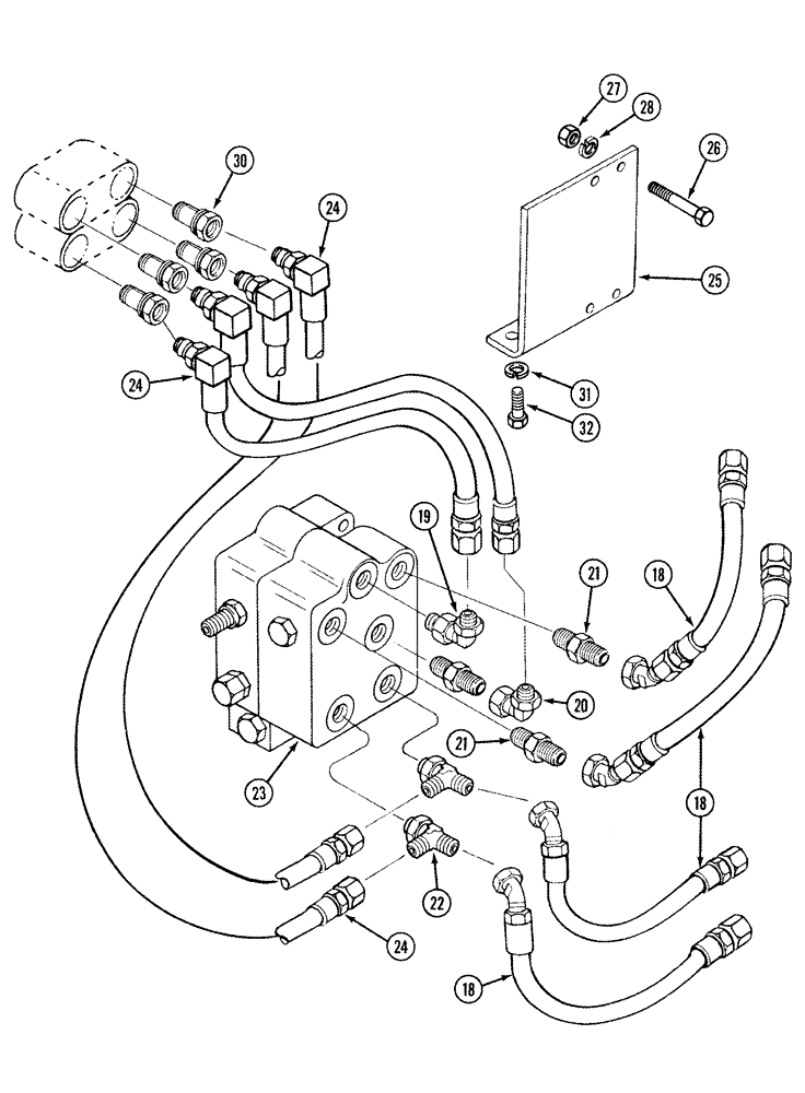 Схема запчастей Case IH L655 - (08-18[02]) - HYDRAULICS MID MOUNT 2 FUNCTION WITH SELF LEVELING (08) - HYDRAULICS
