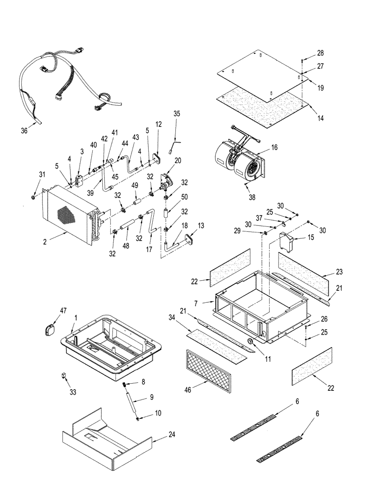 Схема запчастей Case IH STX375 - (09-47) - AIR CONDITIONING CLIMATE CONTROL UNIT WITHOUT AUTO TEMP CONTROL (09) - CHASSIS/ATTACHMENTS
