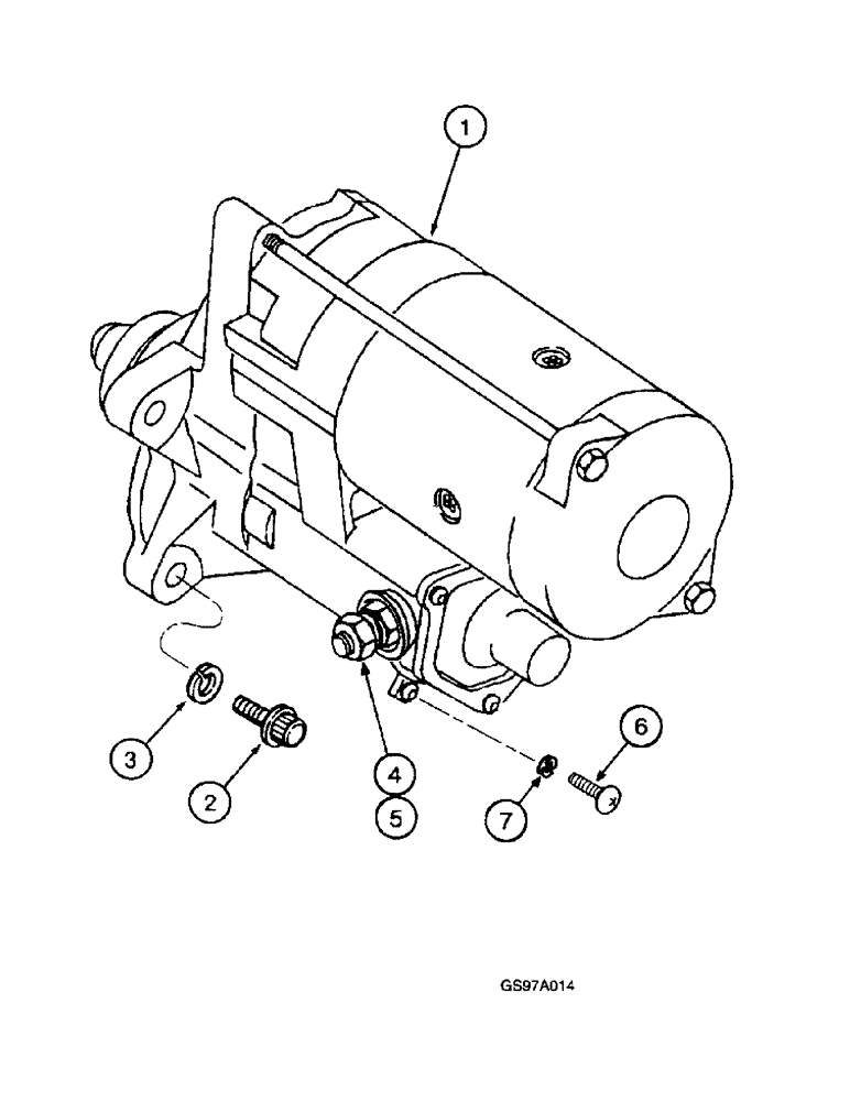 Схема запчастей Case IH 8950 - (4-031A) - STARTER MOUNTING, P.I.N. JJA0076314 AND AFTER (04) - ELECTRICAL SYSTEMS