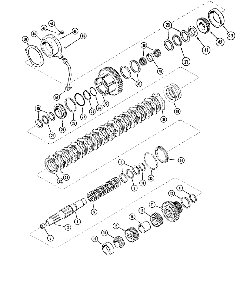 Схема запчастей Case IH 7110 - (6-106) - TRANSMISSION, RANGE COUNTERSHAFT (06) - POWER TRAIN