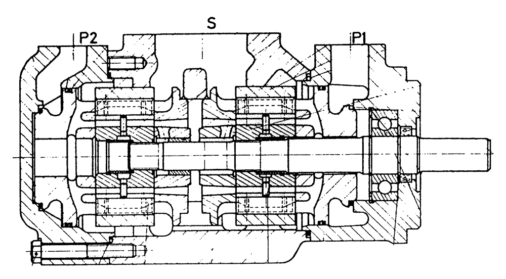 Схема запчастей Case IH 7700 - (B03[65A]) - HYDRAULIC PUMP HAGGLUNDS {125/L10/3306 2/3 BLADE CHOPPER AND PRIMARY VARIABLE EXTRACTOR} Hydraulic Components & Circuits