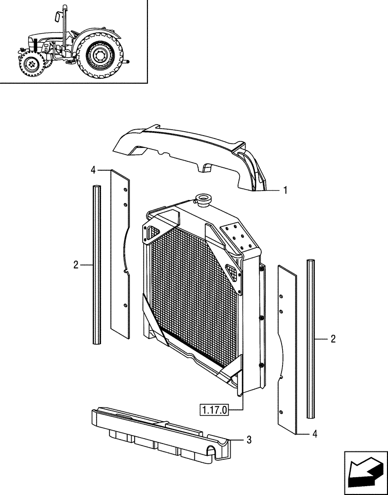 Схема запчастей Case IH JX95 - (1.17.5) - SEALS (02) - ENGINE EQUIPMENT