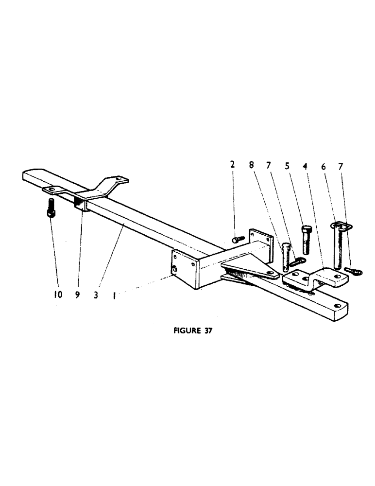 Схема запчастей Case IH 880F - (56) - PERMANENT DRAWBAR Drawbars & Hitches
