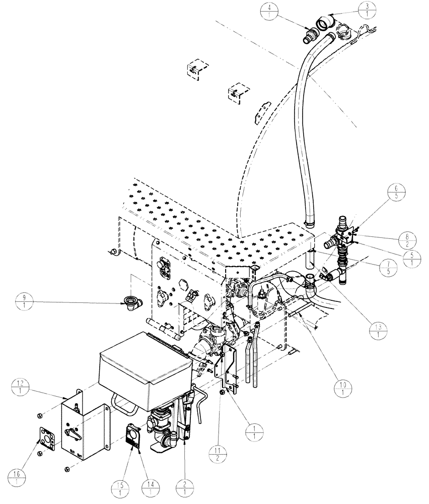 Схема запчастей Case IH SPX4410 - (11-038) - CHEMICAL INDUCTOR GROUP Options