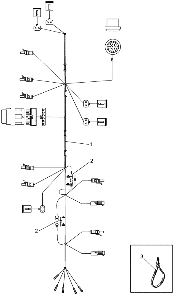 Схема запчастей Case IH 625 - (55.100.13[01]) - HARNESS, VALVE BLOCK (55) - ELECTRICAL SYSTEMS