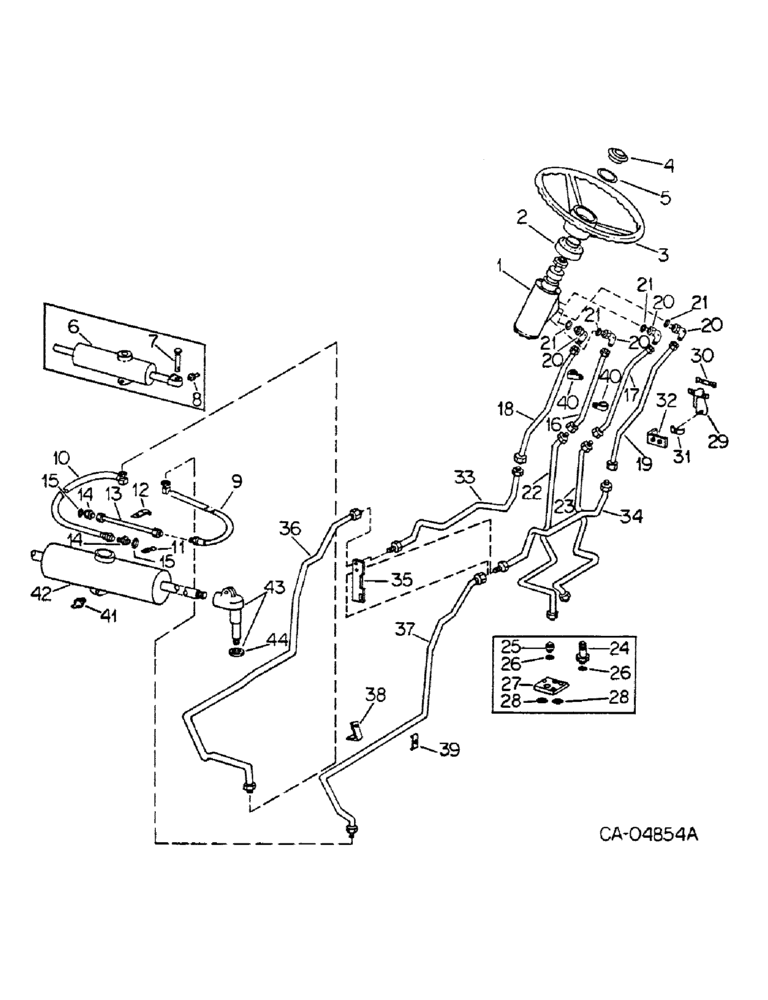 Схема запчастей Case IH 966 - (10-21) - HYDRAULICS, POWER STEERING, HYDROSTATIC DRIVE (07) - HYDRAULICS