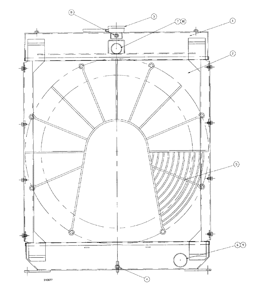 Схема запчастей Case IH SPX3150 - (100) - ENGINE, RADIATOR ASSEMBLY (10) - ENGINE