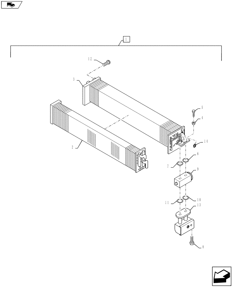 Схема запчастей Case IH PUMA 145 - (50.200.06) - VAR - 330643 - AIR CONDITIONING WITH ATC - EVAPORATOR - BREAKDOWN (50) - CAB CLIMATE CONTROL