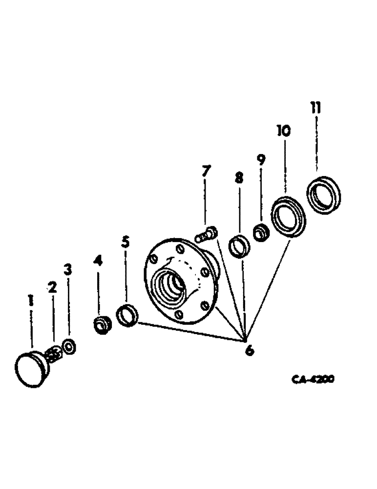 Схема запчастей Case IH 674 - (14-03) - SUSPENSION, FRONT WHEEL HUB, BEARINGS AND CAP Suspension