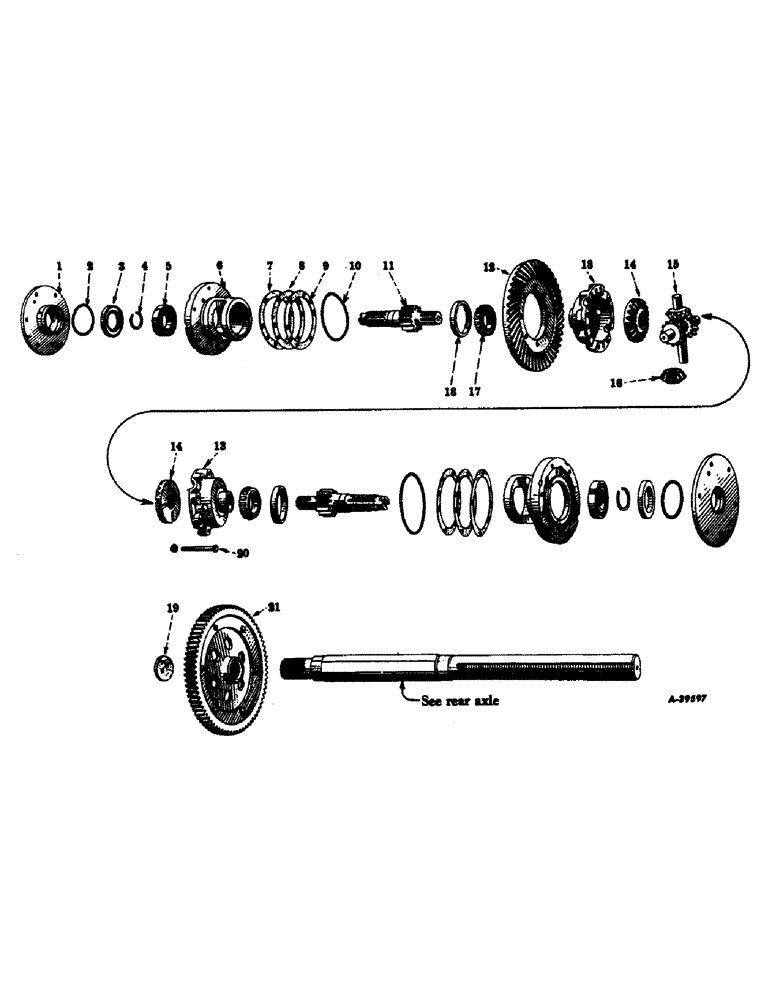 Схема запчастей Case IH SUPER C - (121) - CHASSIS, REAR AXLE AND DIFFERENTIAL (12) - CHASSIS