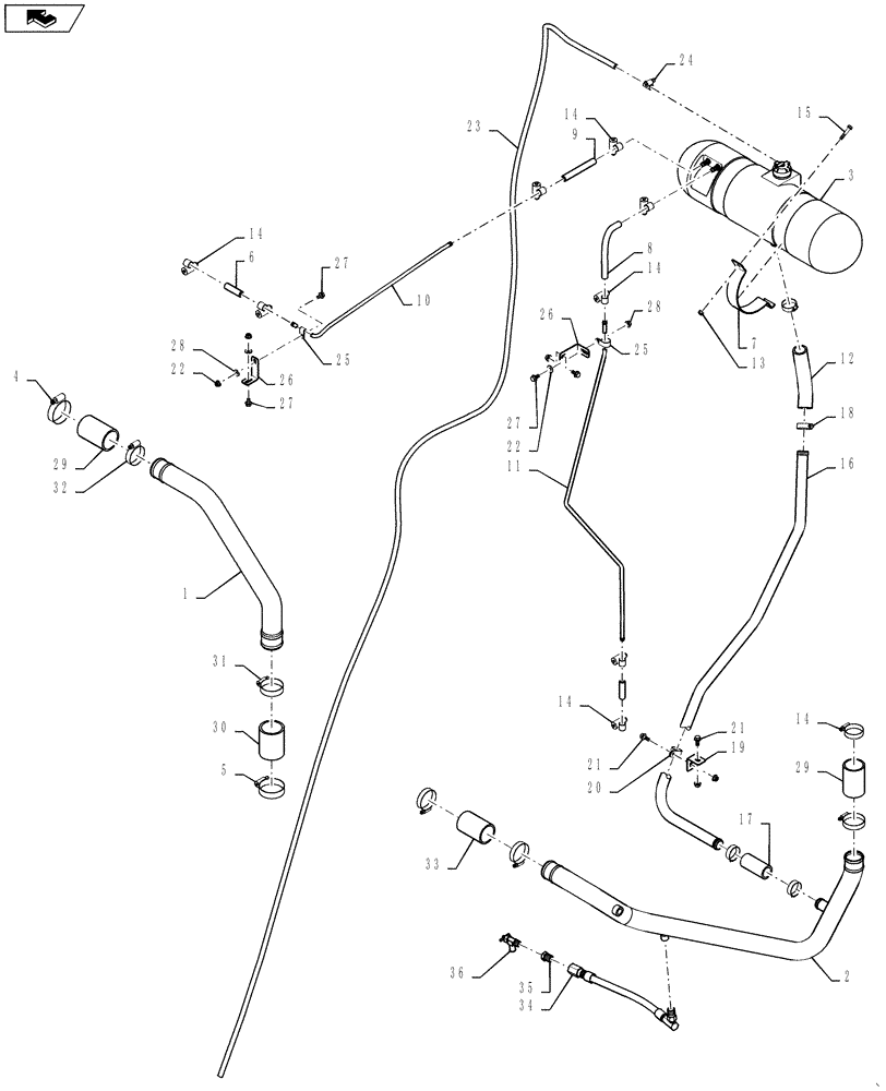 Схема запчастей Case IH 5130 - (10.406.01) - COOLING CIRCUIT, 5130 (10) - ENGINE