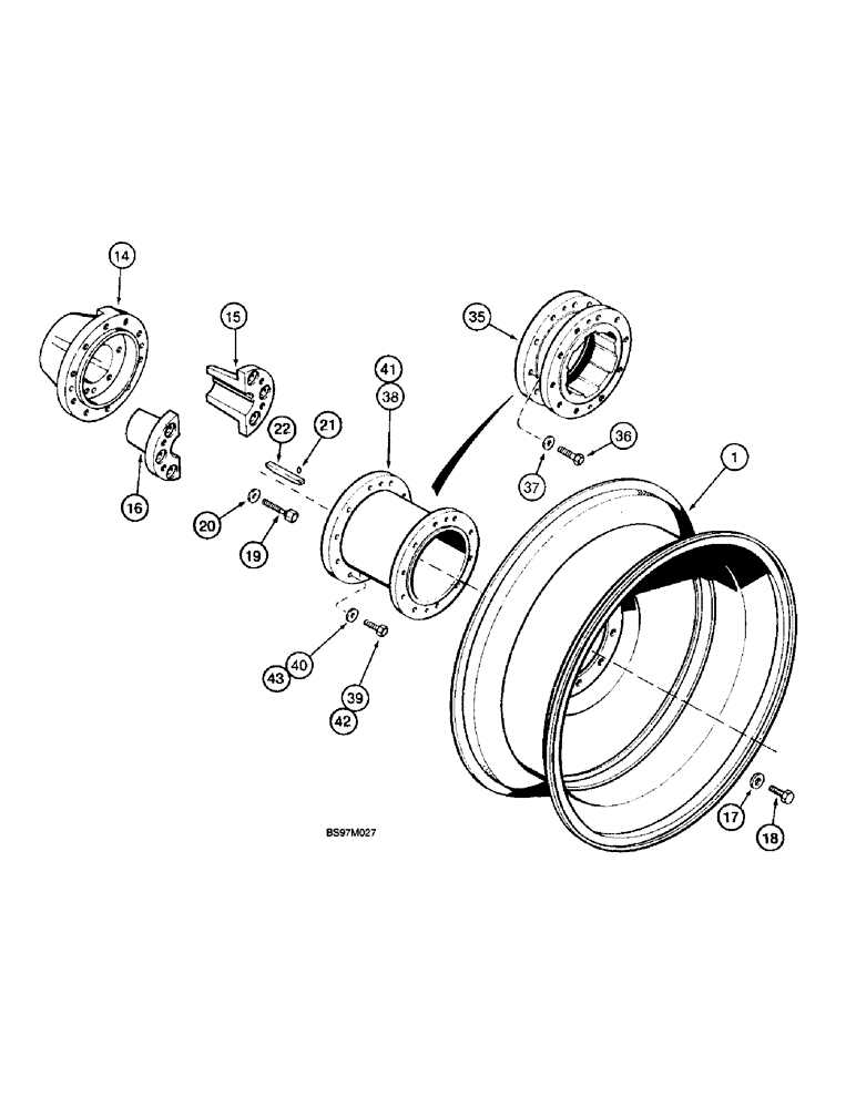 Схема запчастей Case IH 8940 - (6-090) - STEEL DUAL WHEELS, PRIOR TO P.I.N. JJA0083000 (06) - POWER TRAIN