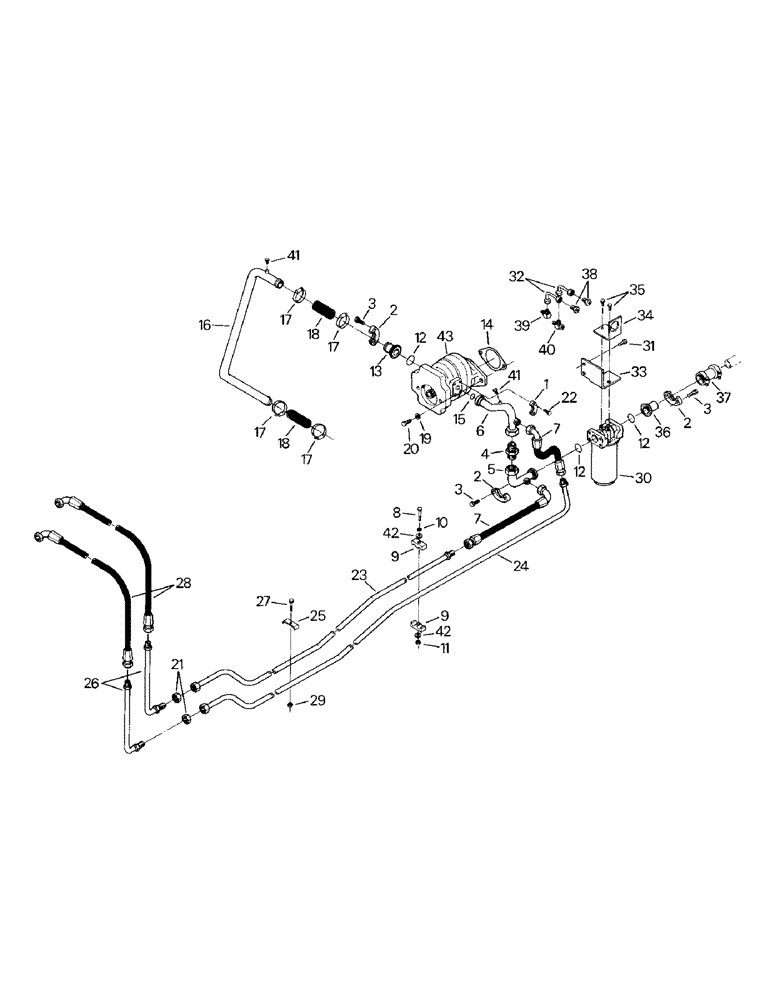 Схема запчастей Case IH CR-1280 - (08-04) - HYDRAULIC SYSTEM, CHARGE PUMP AND FILTER (07) - HYDRAULICS