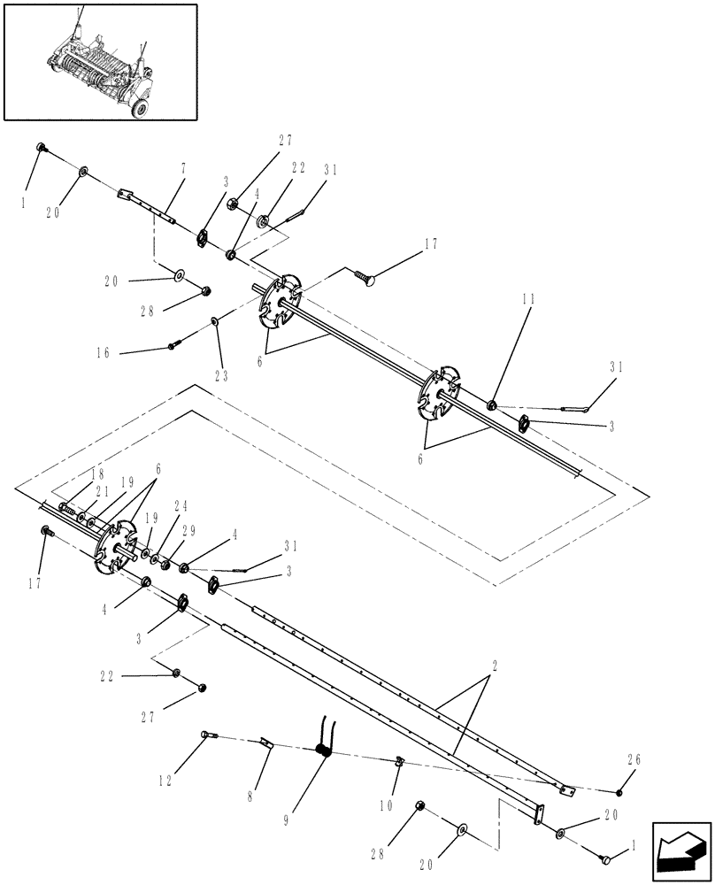 Схема запчастей Case IH RB464 - (13.385[2]) - 1.8M DUAL CAM WIDE PICKUP, REEL, P.I.N. Y8N0388894 & AFTER (13) - FEEDER