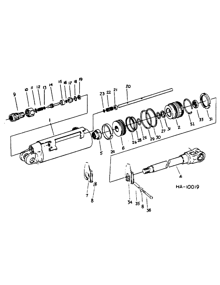 Схема запчастей Case IH 55 - (J-24) - MASTER HYDRAULIC CYLINDER, CESSNA 