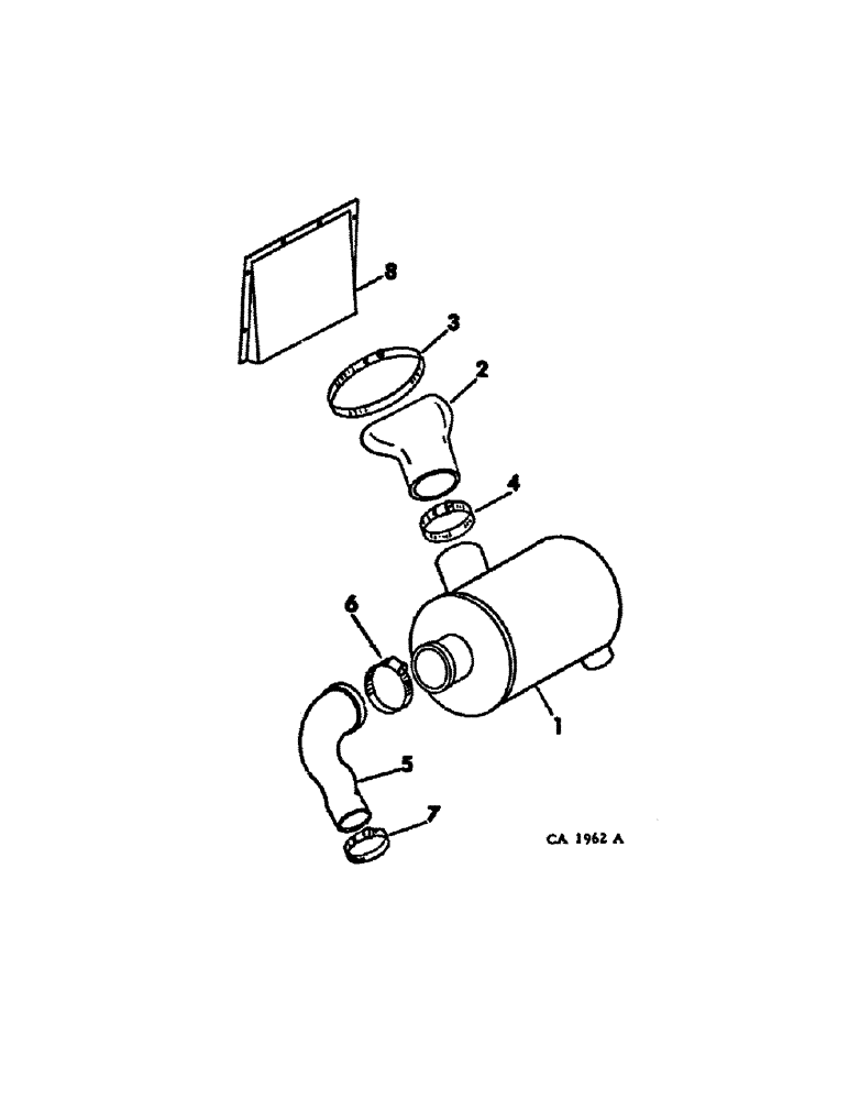 Схема запчастей Case IH 1586 - (12-01) - POWER, AIR CLEANER CONNECTIONS Power