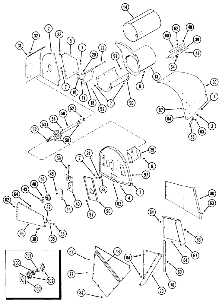 Схема запчастей Case IH 2366 - (09D-05) - GRAIN ELEVATOR HEAD, HORIZONTAL - BSN JJC0252949 (16) - GRAIN ELEVATORS & AUGERS