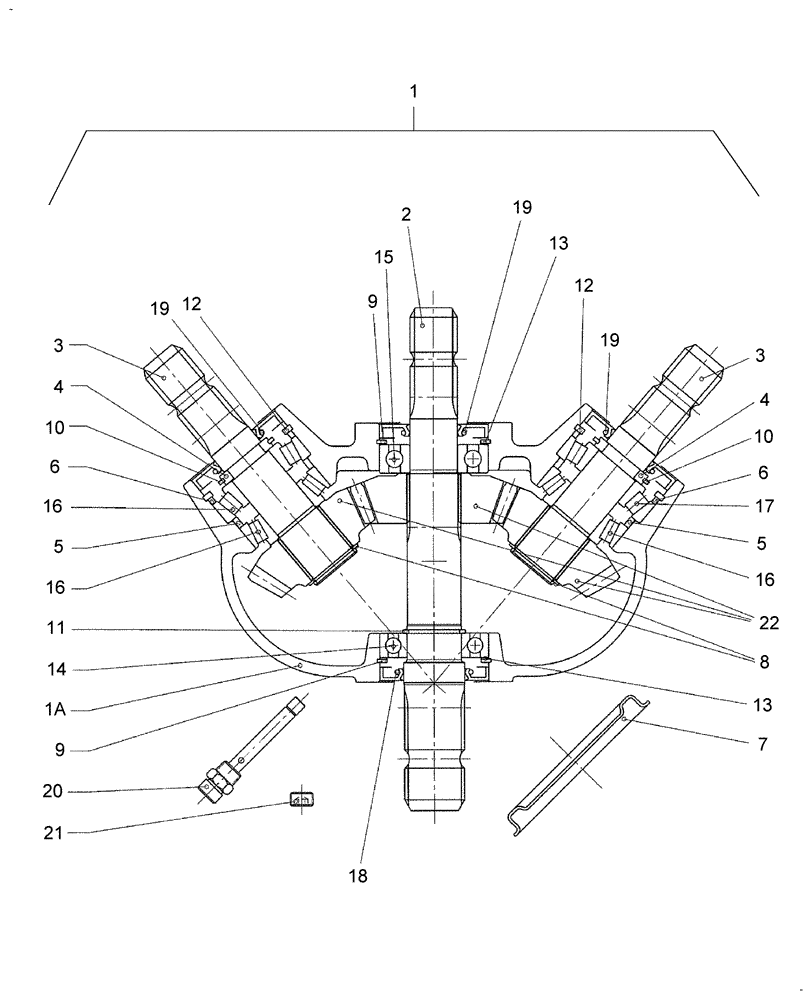 Схема запчастей Case IH 717721496 - (016[01]) - DIVIDER GEARBOX (1000 RPM) (03) - MAIN GEARBOX