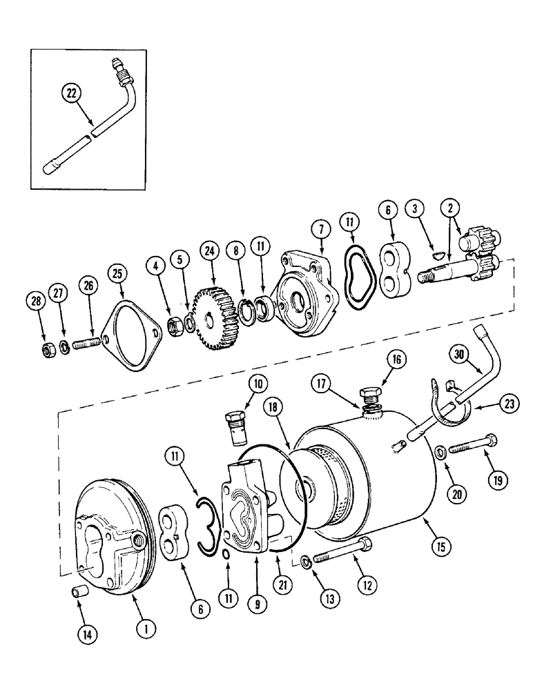Схема запчастей Case IH 1394 - (5-130) - STEERING PUMP AND RESERVOIR ASSEMBLY (05) - STEERING