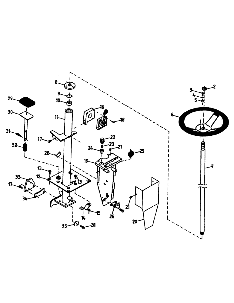 Схема запчастей Case IH 7000 - (A11-08) - STEERING CONTROL PEDESTAL, 7000 Mainframe & Functioning Components
