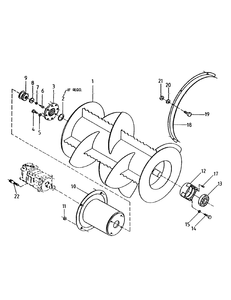 Схема запчастей Case IH 7000 - (A02-45) - FINNED ROLLER, UNDERSLUNG BASECUTTER Mainframe & Functioning Components