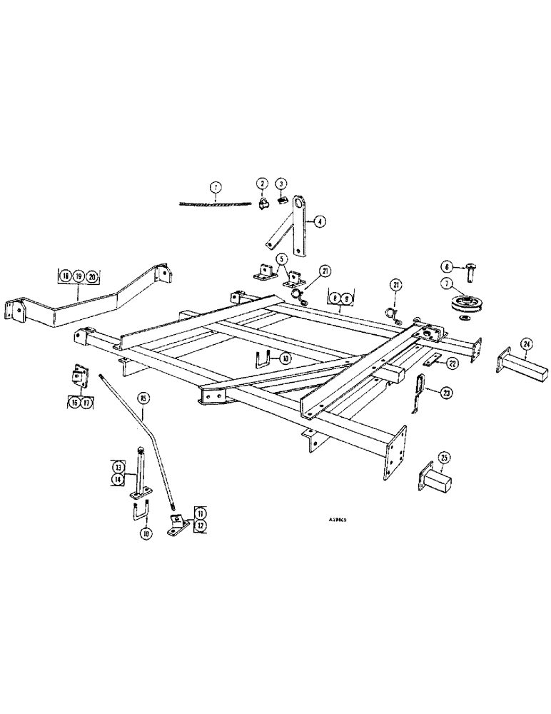 Схема запчастей Case IH FC-SERIES - (50) - WING FRAME, TRUSS RODS AND EXTENSION, 25-6 