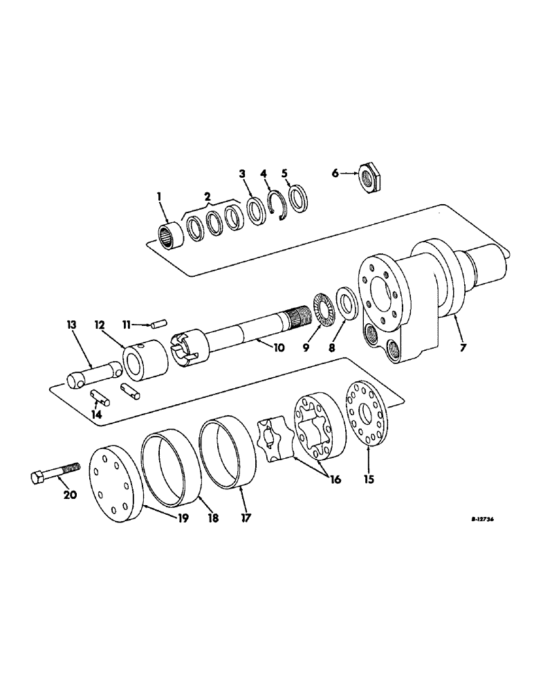 Схема запчастей Case IH 403 - (173) - HYDROSTATIC STEERING PUMP, SERIAL NO. 7224 AND ABOVE (35) - HYDRAULIC SYSTEMS