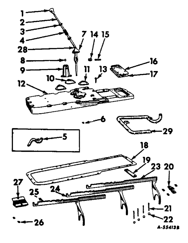 Схема запчастей Case IH 560 - (151) - REAR FRAME & DRIVING MECHANISMS, GEAR SHIFT MECHANISM & REAR FRAME COVER, INTL 560 & 660 SERIES Rear Frame & Driving Mechanisms