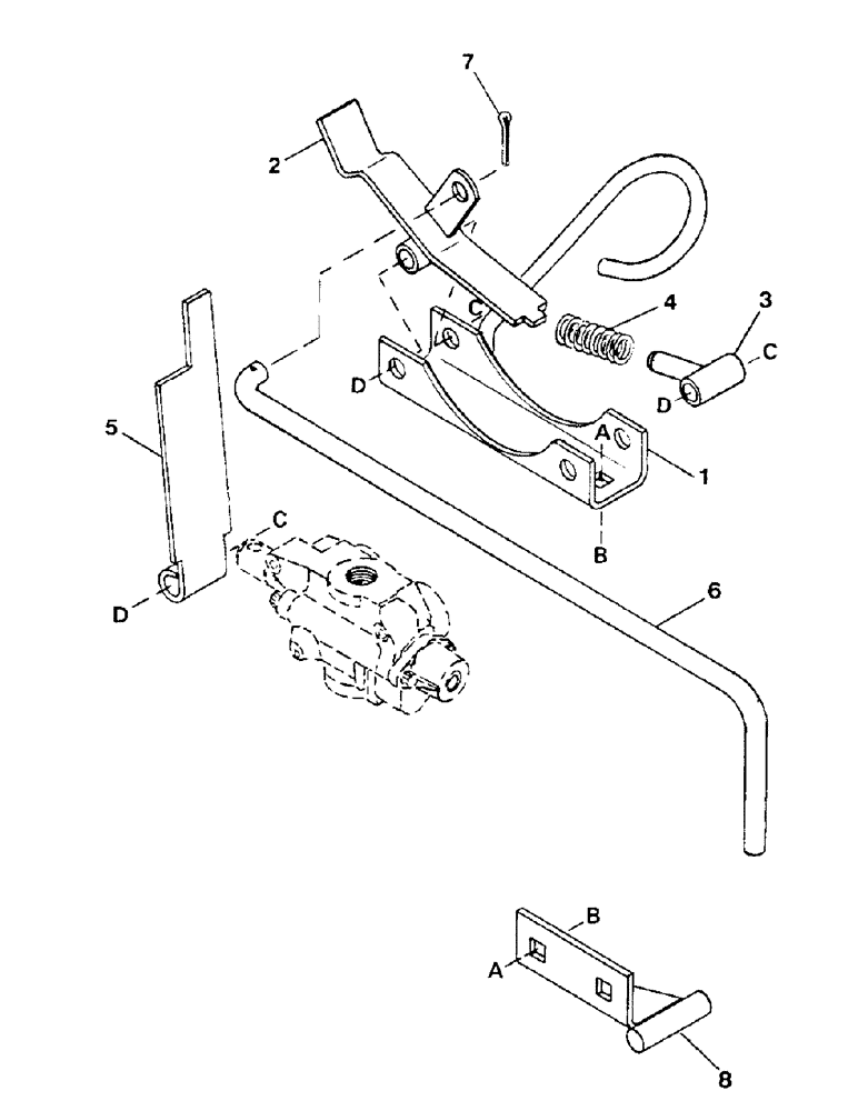 Схема запчастей Case IH 6000 - (9-10) - DECK LATCH GROUP, FIXED OPENING, 21, 25 AND 30 FOOT HEADERS (09) - CHASSIS/ATTACHMENTS