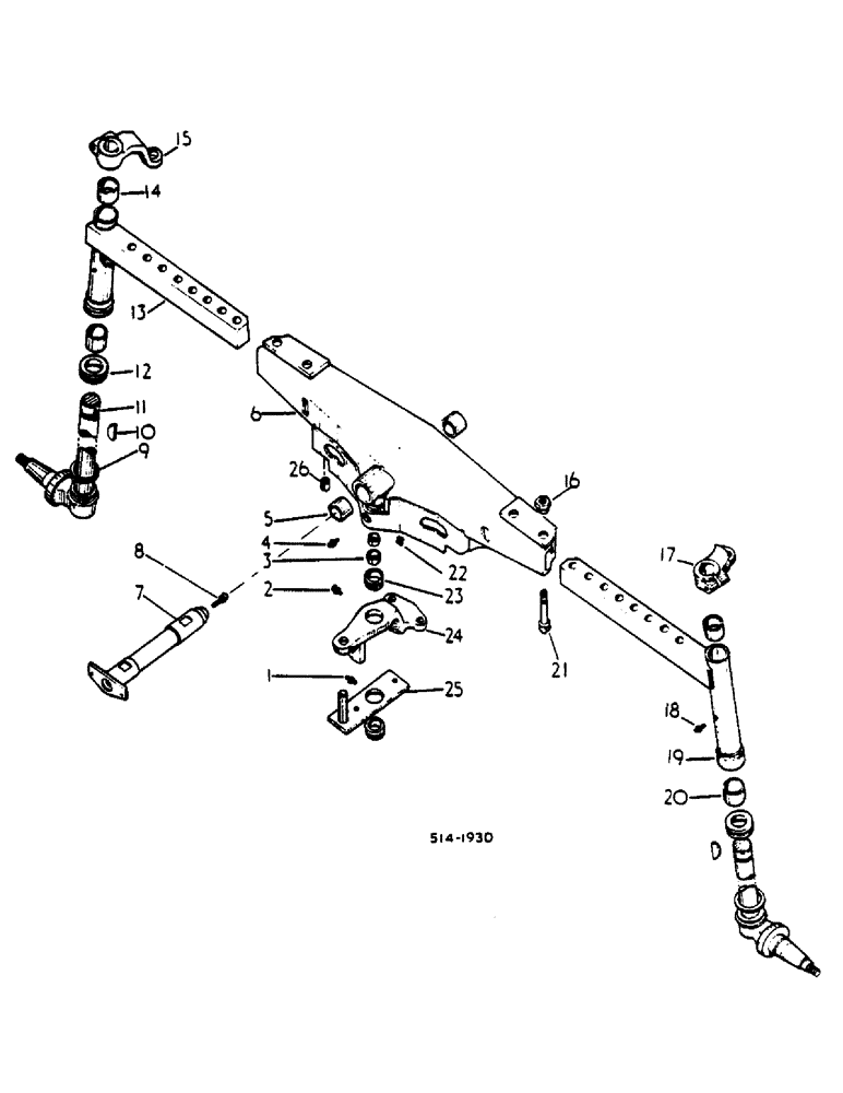 Схема запчастей Case IH 485 - (B09-3) - ADJUSTABLE FRONT AXLE - STRAIGHT Suspension