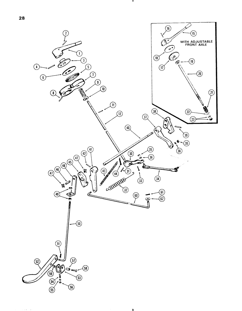Схема запчастей Case IH 470 - (028) - THROTTLE LINKAGE, 470 (148B) SPARK IGNITION ENGINE (03) - FUEL SYSTEM