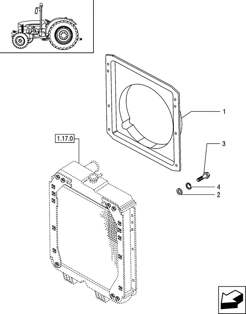 Схема запчастей Case IH JX95 - (1.17.6) - CONVEYOR (02) - ENGINE EQUIPMENT