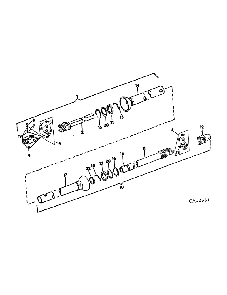 Схема запчастей Case IH 990 - (S-11) - UNIVERSAL JOINT DRIVE 