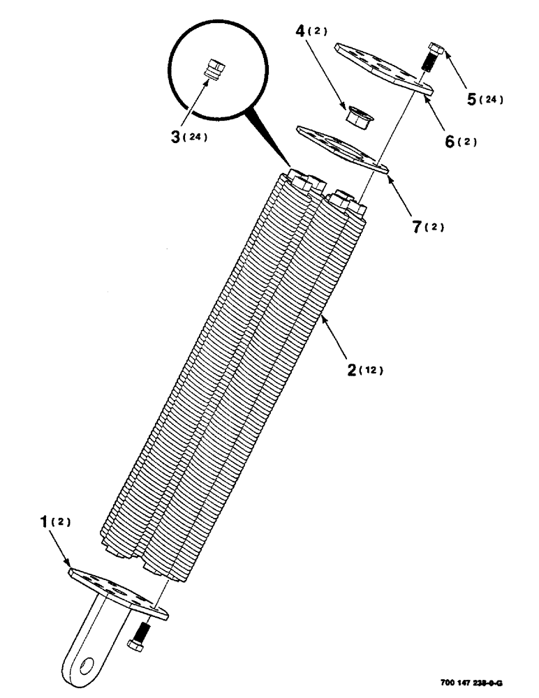 Схема запчастей Case IH SC414 - (7-10) - FLOTATION SPRING ASSEMBLY, SC414D (09) - CHASSIS
