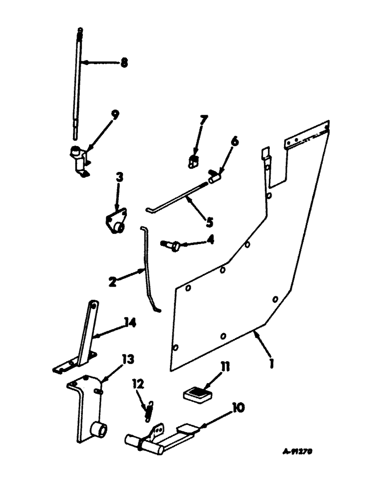 Схема запчастей Case IH 2656 - (H-20) - CONTROLS, FOOT PEDAL ACCELERATOR, INTERNATIONAL GEAR DRIVE TRACTORS Controls